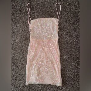 Lucy in the Sky Blush Sequin Dress